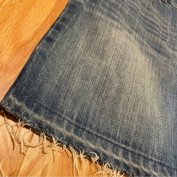 Hollister Denim Button Up Mini Skirt, Pockets and Belt Loop, Size 9, Width 29 - Picture 6 of 12